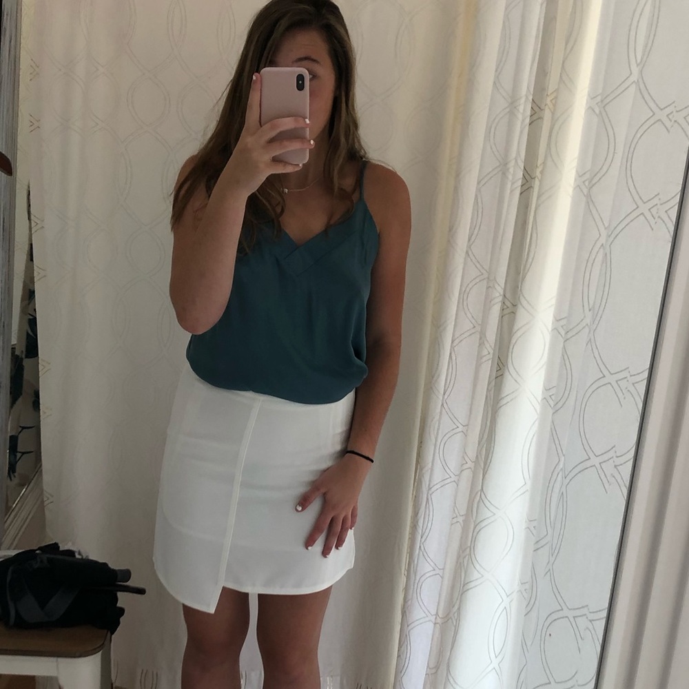 Asymmetrical mini skirt